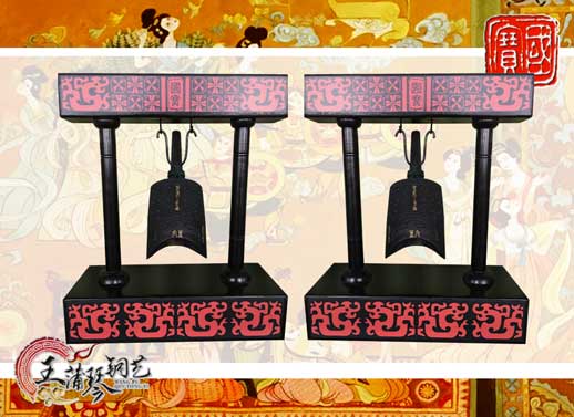 單件編鐘工藝品、外賓禮品、中國(guó)青銅編鐘